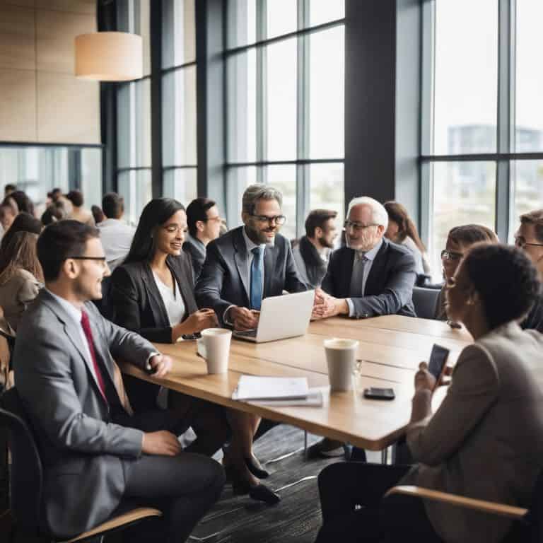 Networking at industry events in progress