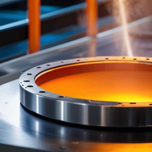 Industrial process for powder coating curing.